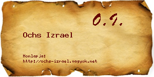 Ochs Izrael névjegykártya